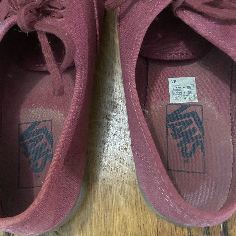 Vans Maroon Canvas Comfortable Lace-Up Shoes, Perfect to Dress Up or Down, Sz 10 - Picture 8 of 9